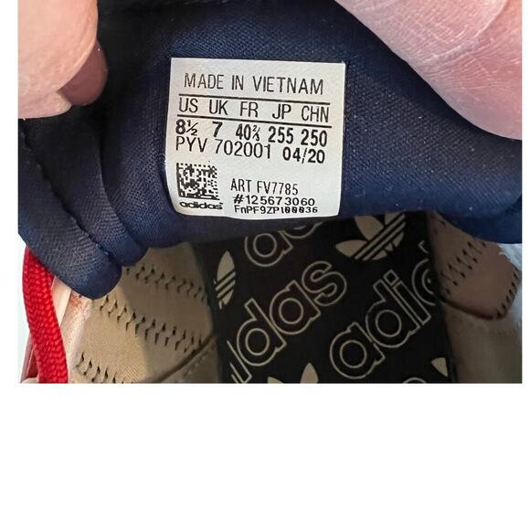 Adidas sneakers, women's size 8 1/2, red running shoes - Picture 7 of 12